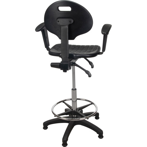 Heavy-Duty Ergonomic Stool with Adjustable Arm Rests, Stationary, Adjustable Height, 250 lbs. Capacity Trail Hammer and Bolt