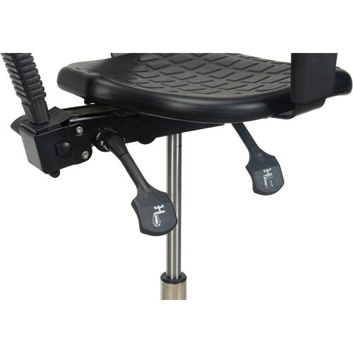 Heavy-Duty Ergonomic Stool with Adjustable Arm Rests & Nylon Stem Casters, Mobile, Adjustable Height, 250 lbs. Capacity Trail Hammer and Bolt