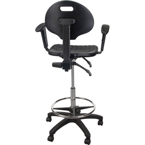 Heavy-Duty Ergonomic Stool with Adjustable Arm Rests & Nylon Stem Casters, Mobile, Adjustable Height, 250 lbs. Capacity Trail Hammer and Bolt