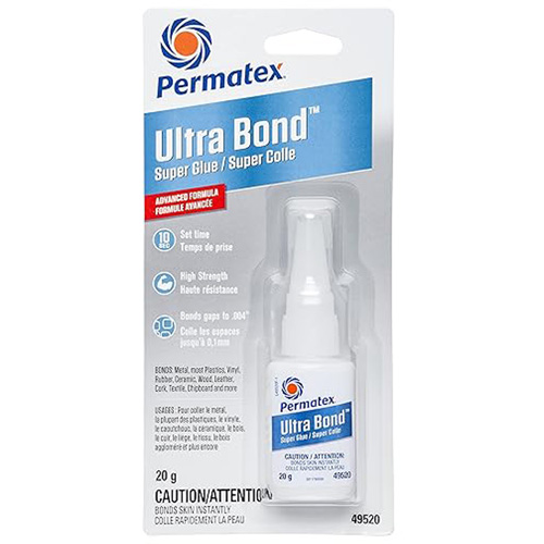 Super colle adh&eacute;sive Ultra Bond &agrave; s&eacute;chage rapide, 20 g, Bouteille, Transparent Trail Hammer and Bolt