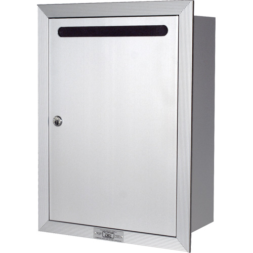 Recessed Collection Box, Wall -Mounted, 16-3/16" x 11-3/4", Aluminum Trail Hammer and Bolt