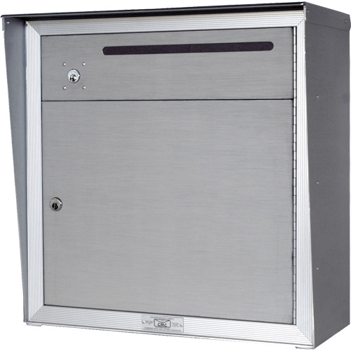 Collection Box, Wall -Mounted, 12-3/4" x 16-3/8", 2 Doors, Aluminum Trail Hammer and Bolt