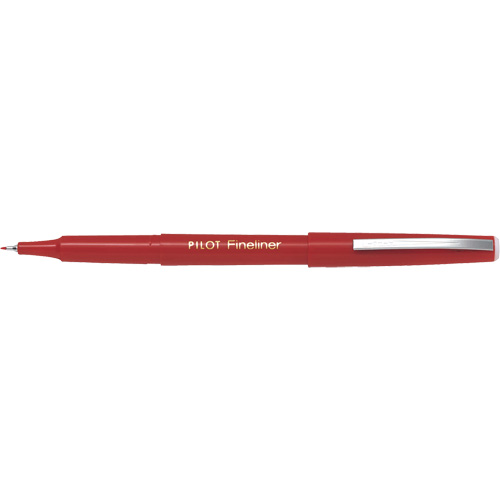 Stylo Fineliner, Rouge, Pointe Fin Trail Hammer and Bolt