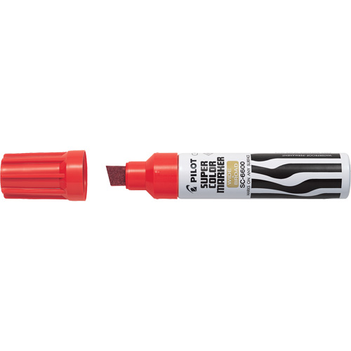 Super Colour Jumbo Permanent Marker, Red, Chisel Tip Trail Hammer and Bolt