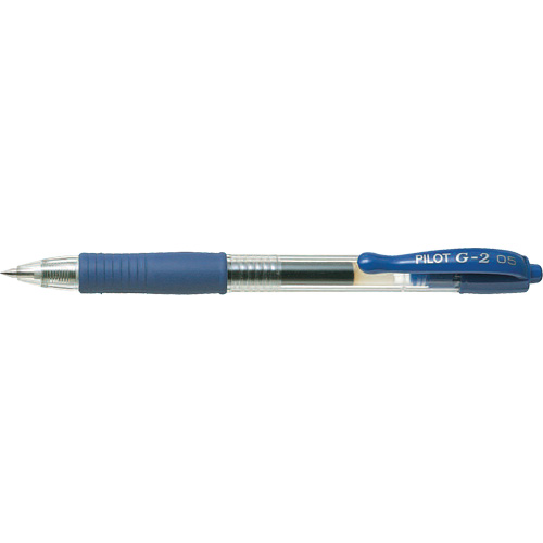 Stylo &agrave; encre gel G2, Bleu, 0,5 mm, R&eacute;tractable Trail Hammer and Bolt