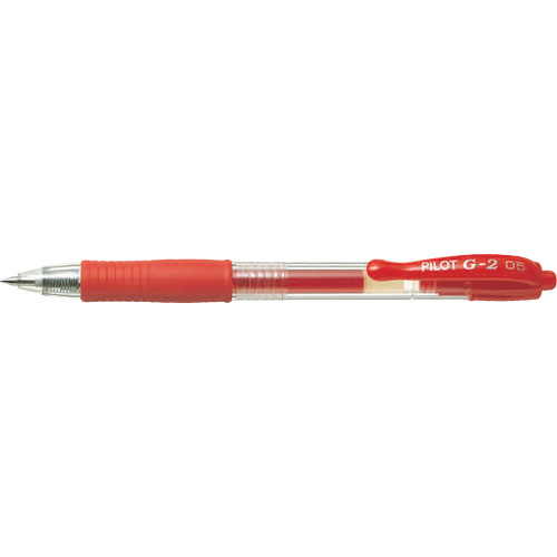 Stylo &agrave; encre gel G2, Rouge, 0,7 mm, R&eacute;tractable Trail Hammer and Bolt