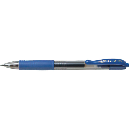 Stylo &agrave; encre gel G2, Bleu, 0,7 mm, R&eacute;tractable Trail Hammer and Bolt