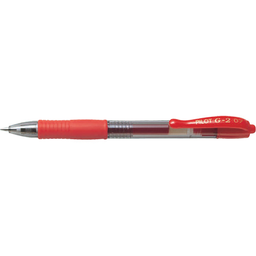 Stylo &agrave; encre gel G2, Rouge, 0,7 mm, R&eacute;tractable Trail Hammer and Bolt