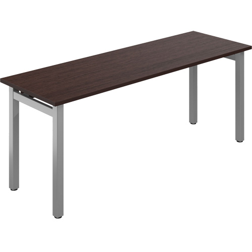 Newland Table Desk, 29-7/10" L x 72" W x 29-3/5" H, Dark Brown Trail Hammer and Bolt