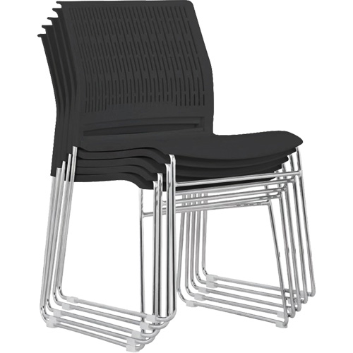 Chaises empilables, Polypropyl&egrave;ne, Hauteur 32-3/8", Capacit&eacute; 250 lb, Noir Trail Hammer and Bolt
