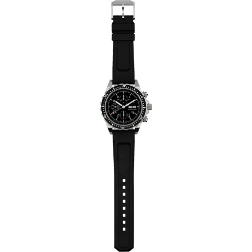 Tr&egrave;s grande montre chronographe automatique pour plongeur/pilote d'avion, Num&eacute;rique, &agrave; piles, 46 mm, Noir Trail Hammer and Bolt