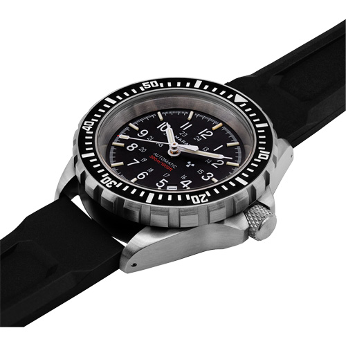 Large Diver's Automatic Watch, Digital, Battery Operated, 41 mm, Black Trail Hammer and Bolt