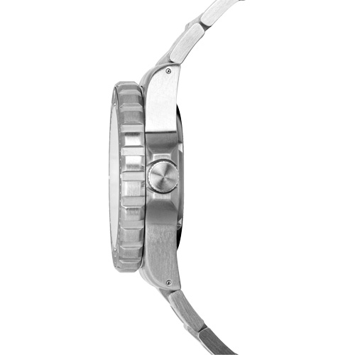 Grande montre automatique de plong&eacute;e &eacute;dition arctique GSAR avec bracelet en acier inoxydable, Num&eacute;rique, &agrave; piles, 41 mm, Argent Trail Hammer and Bolt