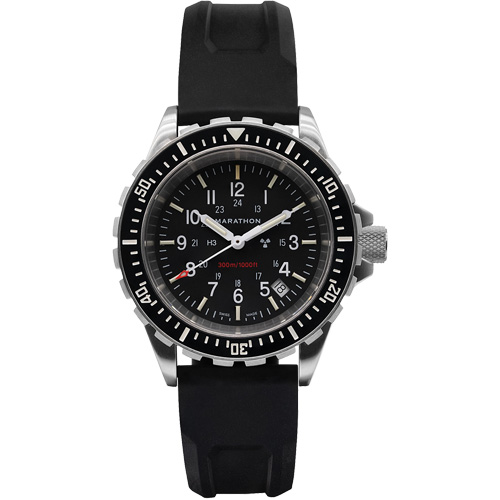 Grande montre automatique de plong&eacute;e, Num&eacute;rique, &agrave; piles, 41 mm, Noir Trail Hammer and Bolt