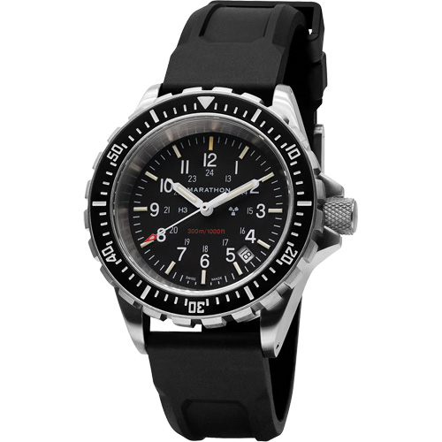 Grande montre automatique de plong&eacute;e, Num&eacute;rique, &agrave; piles, 41 mm, Noir Trail Hammer and Bolt