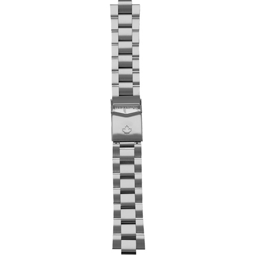 Grande montre automatique de plong&eacute;e avec feuille d'&eacute;rable gris et bracelet en acier inoxydable, Num&eacute;rique, &agrave; piles, 41 mm, Argent Trail Hammer and Bolt