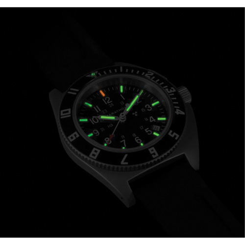 Steel Navigator with Date on Black 3-Piece Rubber Strap Kit, Digital, Battery Operated, 41 mm, Black Trail Hammer and Bolt