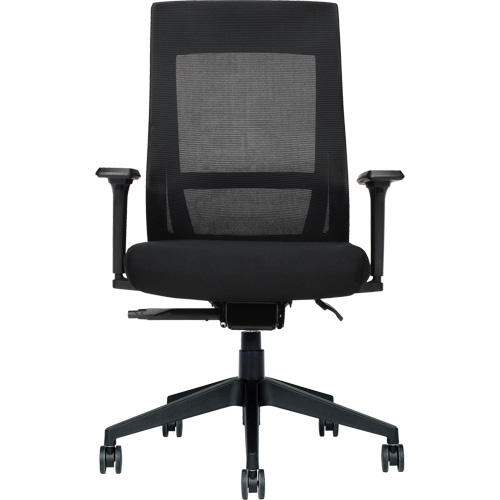 Chaise &agrave; dossier moyen avec m&eacute;canisme &agrave; basculement synchronis&eacute; &agrave; d&eacute;tection de poids , Mailles, Noir Trail Hammer and Bolt