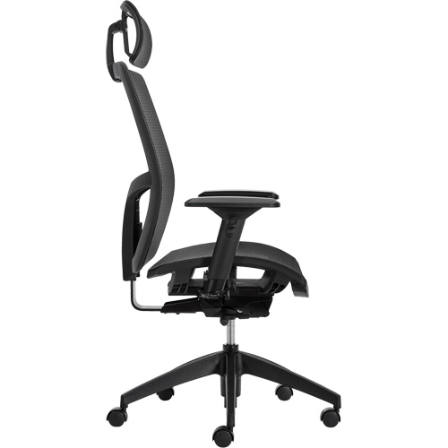 Chaise &agrave; dossier moyen avec m&eacute;canisme &agrave; basculement synchronis&eacute; &agrave; d&eacute;tection de poids Format+, Mailles, Noir, Capacit&eacute; 300 lb Trail Hammer and Bolt