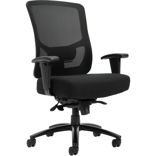 Chaise &agrave; dossier haut avec m&eacute;canisme &agrave; basculement synchronis&eacute; robuste Raven 400, Mailles, Noir, Capacit&eacute; 400 lb Trail Hammer and Bolt