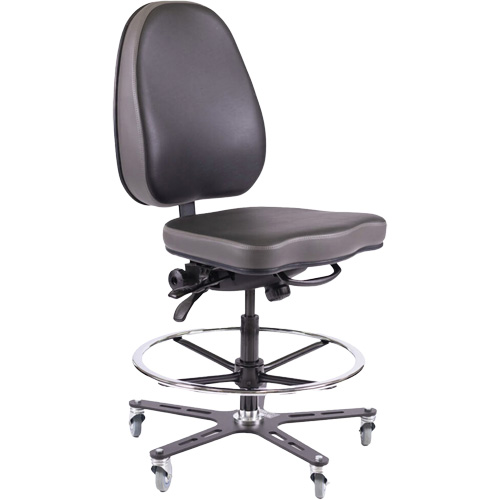 TF180 Ergonomic Industrial Chair, Mobile, Adjustable Height, 280 lbs. Capacity Trail Hammer and Bolt