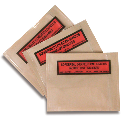 Pochettes pour bordereau d'exp&eacute;dition, 5-1/2" lo x 4-1/2" la Trail Hammer and Bolt