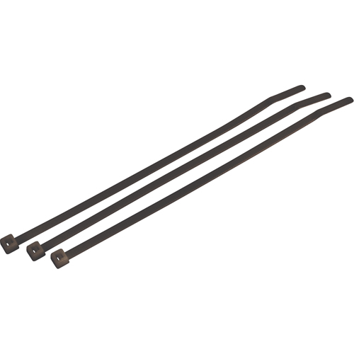 Attaches de c&acirc;ble standards r&eacute;sistantes aux intemp&eacute;ries/UV, Longueur 15", R&eacute;sistance &agrave; la traction 50 lb, Noir Trail Hammer and Bolt