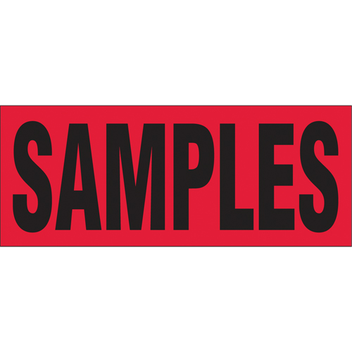 &eacute;tiquettes pour traitement sp&eacute;cial Samples, 5" lo x 2" la, Noir/rouge Trail Hammer and Bolt