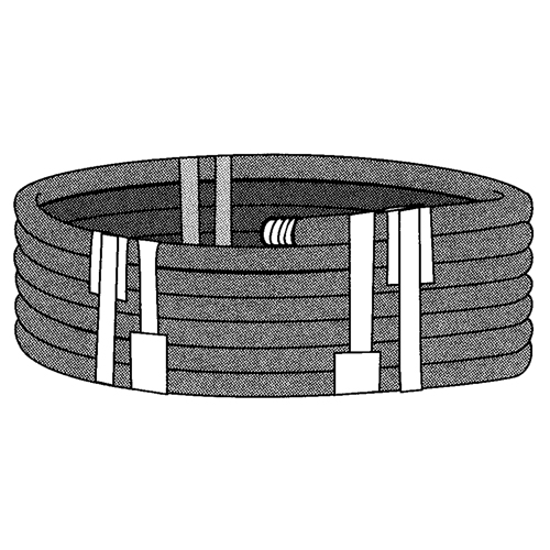Stretchable Tape, 6 mils Thick, 38.1 mm (1-1/2") x 55 m (180')  Trail Hammer and Bolt