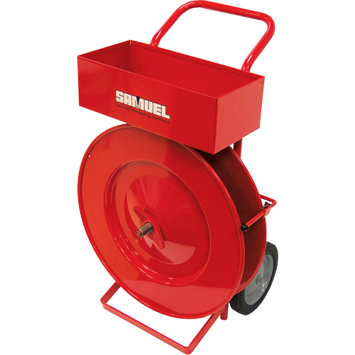 Distributeur de feuillards, Feuillard Polyester/Acier/Polypropyl&egrave;ne, Dia de noyau 16", largeur de rouleau 2,875" Trail Hammer and Bolt