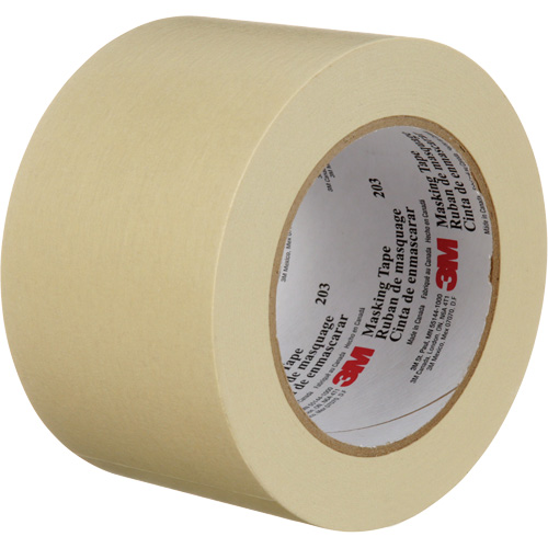 Highland 203 Masking Tape, 72 mm (3") x 55 m (180'), Beige Trail Hammer and Bolt