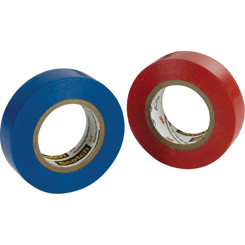 Rubans en vinyle pour codage en couleurs 35 Scotch, 12,7 mm (1/2") x 20,1 m (66'), Bleu, 7 mils Trail Hammer and Bolt