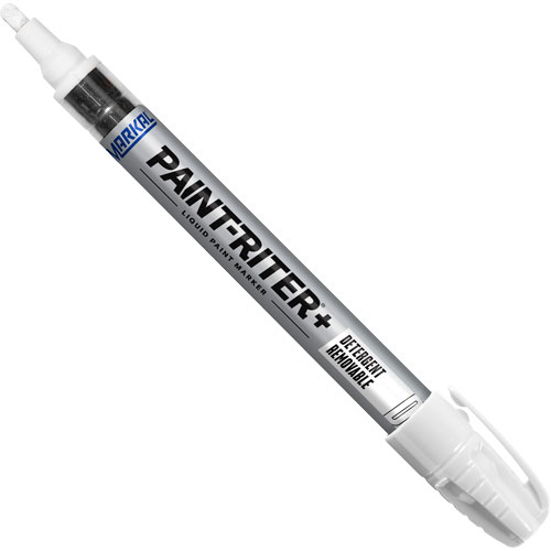 Marqueur &agrave; peinture nettoyable au d&eacute;tergent Paint-Riter+, Liquide, Blanc Trail Hammer and Bolt
