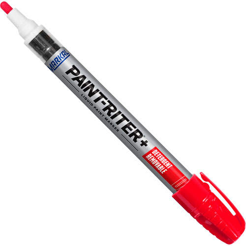 Marqueur &agrave; peinture nettoyable au d&eacute;tergent Paint-Riter+, Liquide, Rouge Trail Hammer and Bolt