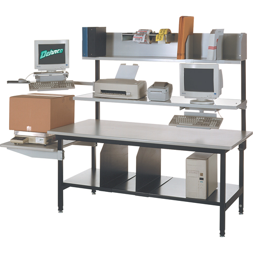 Packaging Workbench, 83" W x 33" D x 36" H, Laminate Trail Hammer and Bolt