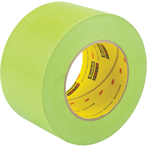 Scotch&reg; 233+ Masking Tape, 72 mm (3") x 55 m (180'), Green Trail Hammer and Bolt