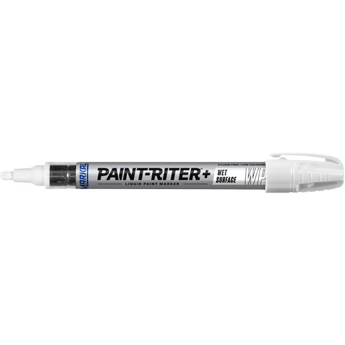 Marqueur &agrave; peinture pour surfaces humides Paint-Riter+, Liquide, Blanc Trail Hammer and Bolt