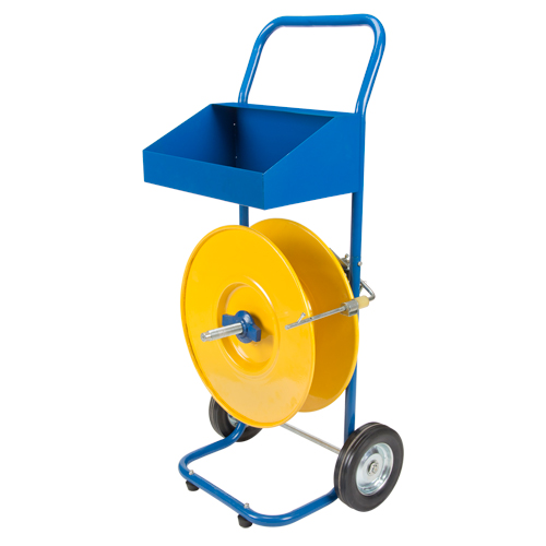 Distributeur de feuillards, Feuillard Polyester/Polypropyl&egrave;ne, Dia de noyau 8", largeur de rouleau 8" Trail Hammer and Bolt