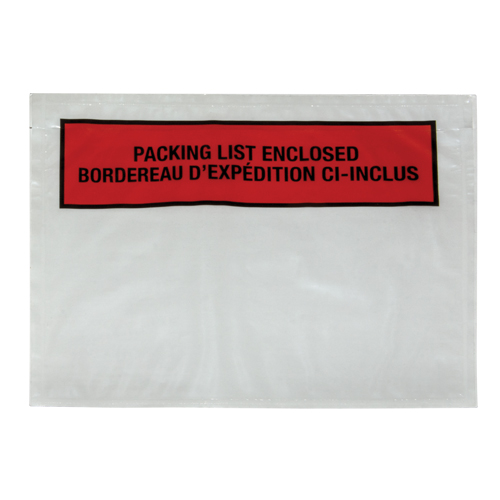 Pochette pour bordereau d'exp&eacute;dition, 7" lo x 5-1/2" la, Style Insertion par l'arri&egrave;re Trail Hammer and Bolt