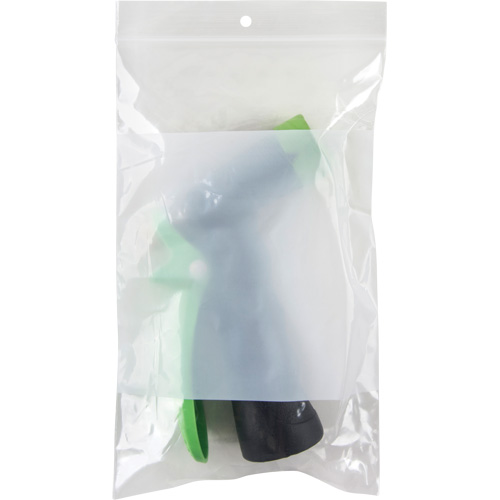 Sacs en poly avec espace inscriptible blanc, Refermable, 8" x 5", 2 mils Trail Hammer and Bolt