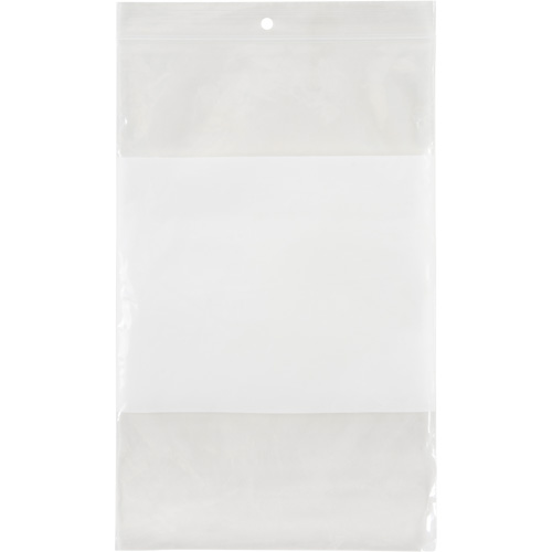 Sacs en poly avec espace inscriptible blanc, Refermable, 9" x 6", 2 mils Trail Hammer and Bolt