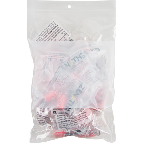 Sacs en poly avec espace inscriptible blanc, Refermable, 9" x 6", 2 mils Trail Hammer and Bolt