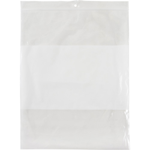 Sacs en poly avec espace inscriptible blanc, Refermable, 10" x 8", 2 mils Trail Hammer and Bolt