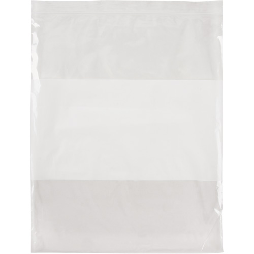 White Block Poly Bags, Reclosable, 15" x 12", 2 mils Trail Hammer and Bolt