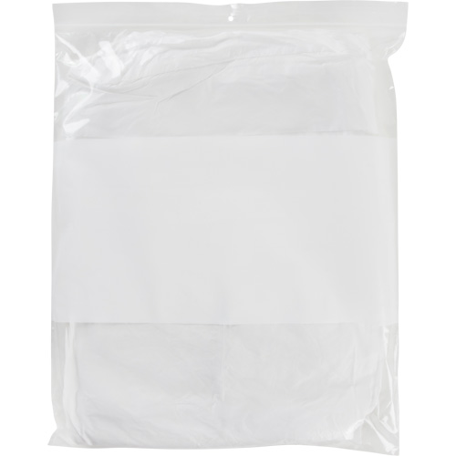 White Block Poly Bags, Reclosable, 15" x 12", 2 mils Trail Hammer and Bolt