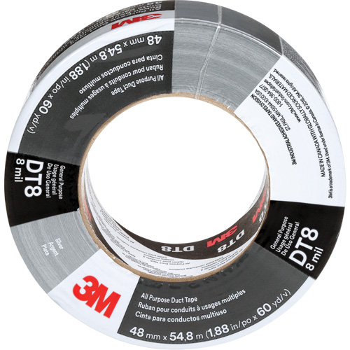 Ruban adh&eacute;sif tout usage DT8, 8 mils, Argent, 48 mm (2") x 55 m (180') Trail Hammer and Bolt