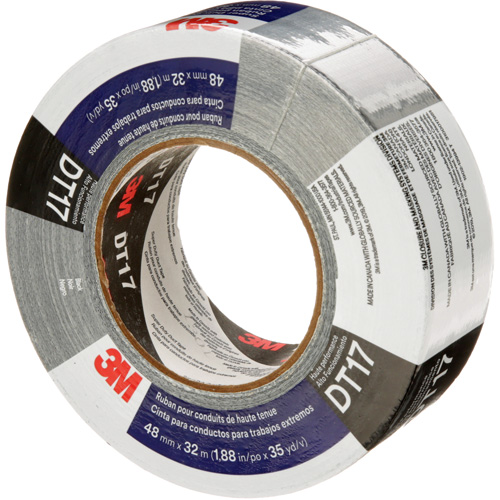 DT17 Super-Duty Duct Tape, 17 mils, Black, 48 mm (2") x 32 m (105') Trail Hammer and Bolt
