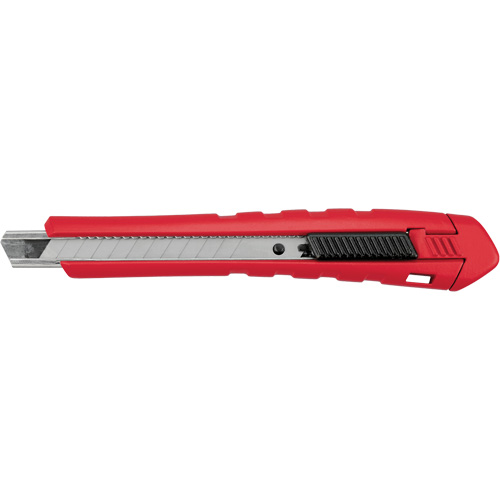 Snap-Off Knife, 9 mm, Carbide, Rubber/Polypropylene Handle Trail Hammer and Bolt