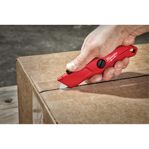 Self-Retracting Knife, 3/4", Steel, Metal Handle Trail Hammer and Bolt