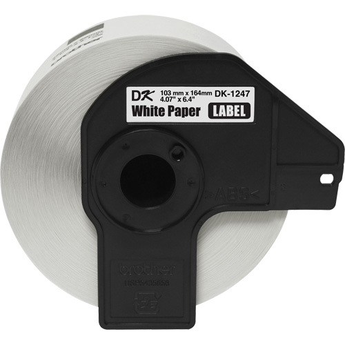 Grandes &eacute;tiquettes d'exp&eacute;dition &agrave; forme d&eacute;coup&eacute;e, 4" la x 6-2/5" la x Blanc Trail Hammer and Bolt